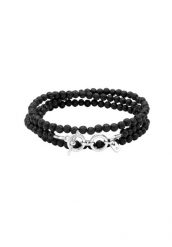 KUZZOI Bransoletka Mężczyźni Lawa Czarne 925 Sterling Silver 19 cm Bransoletki 1 ct Męskie. Czarne biżuteria dla mężczyzn KUZZOI, z lawą, srebrne. Za 283.89 zł.