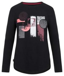 Loap Abenka damska koszulka z długim rękawem bawełna - czarna. Białe t-shirty damskie LAP, s, bez wzorów, z bawełny, bez kołnierzyka. Za 127.99 zł.