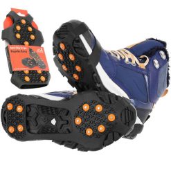 Nakładki antypoślizgowe raczki turystyczne na buty Rapeks Easy. Brązowe buty trekkingowe męskie RAPEKS, bez zapięcia, trekkingowe. Za 47.99 zł.
