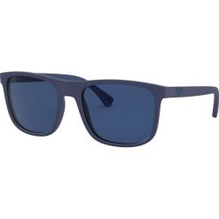 Emporio Armani - Okulary 0EA4129. Niebieskie okulary przeciwsłoneczne męskie Emporio Armani, z materiału, prostokątne. W wyprzedaży za 449.90 zł.