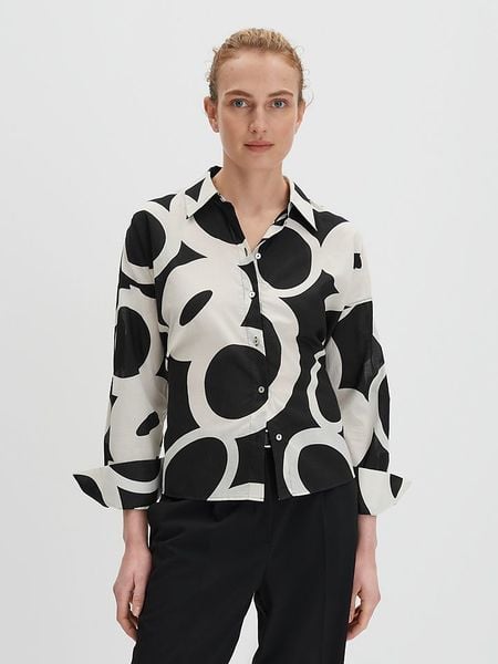 Someday Koszula "Zirveli" w kolorze czarno-białym rozmiar: 38. Białe koszule damskie Someday, bez wzorów, z bawełny, bez kołnierzyka, bez ramiączek. Za 173.99 zł.