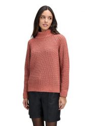 CARTOON Sweter w kolorze jagodowym rozmiar: 36. Czerwone swetry klasyczne damskie Cartoon, ze splotem, bez kołnierzyka. Za 139.95 zł.