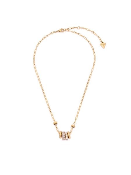 Guess Naszyjnik JUBN06 326JW Złoty. Żółte naszyjniki damskie Guess, ze stali. Za 349.99 zł.