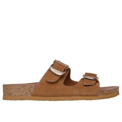 Sandały damskie Skechers Boho Clic Arch fit. Brązowe sandały damskie Skechers, bez wzorów, bez obcasa. Za 346.00 zł.
