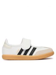 Adidas Baleriny Samba Jane LA3703 Biały. Białe baleriny dziewczęce Adidas, bez wzorów, ze skóry. Za 219.99 zł.