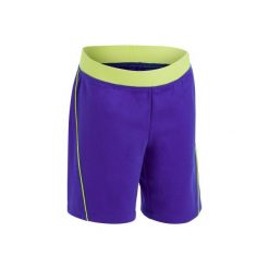 Spodenki do gimnastyki S500 dla maluchów. Niebieskie szorty męskie DOMYOS, bez wzorów, z elastanu, sportowe. W wyprzedaży za 19.99 zł.