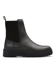 Clarks Skórzane sztyblety "Torhill Maple" w kolorze czarnym rozmiar: 40. Czarne botki damskie Clarks, sportowe, bez obcasa, bez zapięcia. Za 351.38 zł.