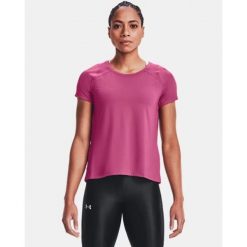 Damska koszulka sportowa Under Armour. Czerwone topy sportowe damskie Under Armour, l, bez wzorów, z elastanu, bez ramiączek. Za 334.99 zł.