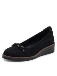 Clara Barson Baleriny WYL3395-7 Czarny. Czarne baleriny damskie Clara Barson, bez wzorów, z materiału, bez obcasa. Za 95.99 zł.