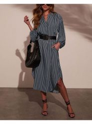 Milan Kiss Sukienka w kolorze błękitnym rozmiar: M. Niebieskie sukienki damskie Milan Kiss, na co dzień, m, bez wzorów, ze skóry, bez kołnierzyka, bez ramiączek, midi, proste. Za 173.99 zł.