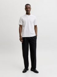 Jack & Jones koszulka polo Mężczyźni biały, XL. Białe koszulki polo męskie Jack & Jones, m, bez wzorów, bez ramiączek. Za 89.95 zł.
