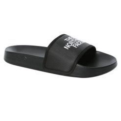 Klapki Damskie Base Camp Slide III. Czarne klapki damskie The North Face, bez wzorów, z gumy, bez obcasa, na obcasie. Za 249.99 zł.