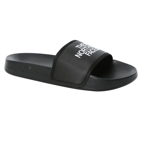 Klapki Damskie Base Camp Slide III. Czarne klapki damskie The North Face, bez wzorów, z gumy, bez obcasa, na obcasie. Za 249.99 zł.