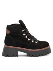 Lasocki Botki RST-HOBBY-01 Czarny. Czarne botki damskie Lasocki, z nubiku, bez obcasa, na płaskiej podeszwie, bez zapięcia. Za 329.99 zł.
