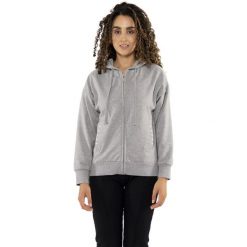 Bluza z bawełna z kaptur na czas wolny na co dzień. Szare bluzy z kapturem damskie LEONE 1947 APPAREL, z bawełny. W wyprzedaży za 191.56 zł.