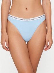 Tommy Hilfiger Stringi UW0UW05875 Niebieski jasny. Niebieskie stringi damskie Tommy Hilfiger, s, bez wzorów, z bawełny. Za 69.99 zł.