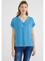 Street One Bluzka w kolorze niebieskim rozmiar: 34. Niebieskie bluzki damskie Street One, bez wzorów, z wiskozy, street, bez kołnierzyka, bez ramiączek. Za 43.99 zł.