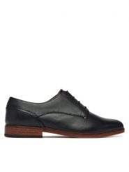 Tommy Hilfiger Półbuty Hilfiger Leather Dress Shoe FM0FM05777 Czarny. Czarne buty wizytowe męskie Tommy Hilfiger, ze skóry, bez zapięcia. Za 649.99 zł.
