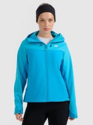 4F Kurtka softshell wiatroodporna membrana 8000 damska - niebieska M. Niebieskie kurtki damskie 4f, m, bez wzorów, z softshellu, bez kaptura. W wyprzedaży za 249.99 zł.