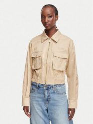Guess Kurtka przejściowa W6YL20 W2910 Beżowy Regular Fit. Brązowe kurtki damskie Guess, xl, z aplikacjami, z syntetyku, bez kaptura. Za 614.99 zł.