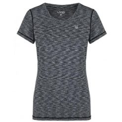 Damska koszulka sportowa LOAP Marlie M – oddychająca. Czarne bluzki sportowe damskie ZSPORT, m, z materiału, bez kołnierzyka, bez ramiączek. Za 169.99 zł.