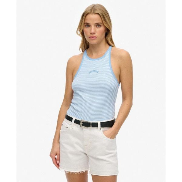 Koszulka Essential Logo Str Racer. Niebieskie bielizna termoaktywna damska Superdry., bez wzorów. Za 104.05 zł.