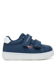 Tommy Hilfiger Sneakersy Low Cut Velcro Sneaker T1X9-34062-1355 M Granatowy. Niebieskie buty sportowe chłopięce Tommy Hilfiger, ze skóry, bez zapięcia. Za 209.99 zł.