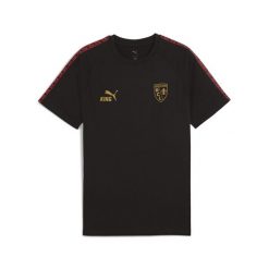 Męska koszulka RC Lens KING PUMA Black Matte Gold Beige. Brązowe t-shirty sportowe męskie Puma, m, ze lnu, bez ramiączek, do piłki nożnej. Za 179.00 zł.