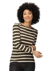 Regatta Koszulka "Federica" w kolorze khaki rozmiar: 34. Brązowe t-shirty damskie Regatta, bez wzorów, z bawełny, bez kołnierzyka. Za 45.95 zł.