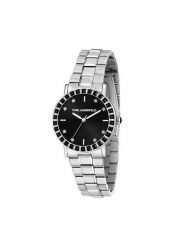 KARL LAGERFELD Zegarek R0553100510 Srebrny. Szare, analogowe zegarki damskie Karl Lagerfeld, srebrne. Za 849.99 zł.