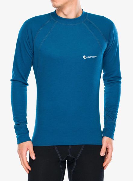 Bluza termoaktywna Sensor Double Face Tee LS. Niebieskie bluzy bez kaptura męskie Sensor, s, z dzianiny. Za 152.79 zł.