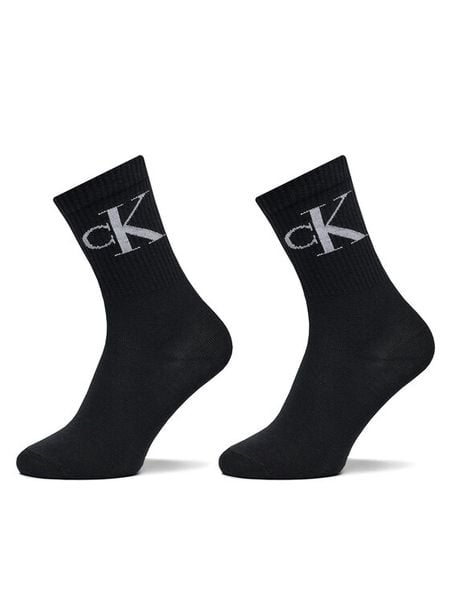 Calvin Klein Jeans Skarpety długie 701228811 Czarny. Czarne skarpetki damskie Calvin Klein Jeans, bez wzorów, z bawełny. Za 64.99 zł.