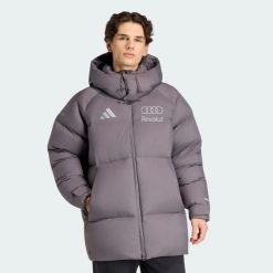 KURTKA ZIMOWA AUDI REVOLUT F1 TEAM ENGINEERS & MARKETING. Fioletowe kurtki męskie Adidas, na zimę, xl, bez wzorów, z materiału, eleganckie, bez kaptura. Za 1,599.00 zł.