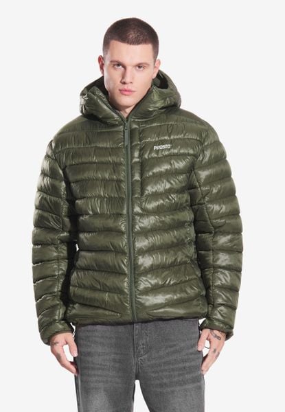 Kurtka turystyczna męska Prosto Synthetic. Zielone kurtki męskie Prosto., m, z aplikacjami, z poliamidu, bez kaptura. Za 190.99 zł.