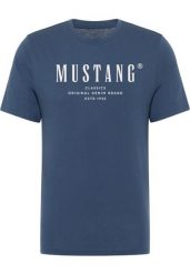 Męski T-Shirt Mustang Style Alex Dark Denim 1017998 5242. T-shirty męskie Mustang, m, bez wzorów, z denimu, bez kołnierzyka. Za 79.99 zł.