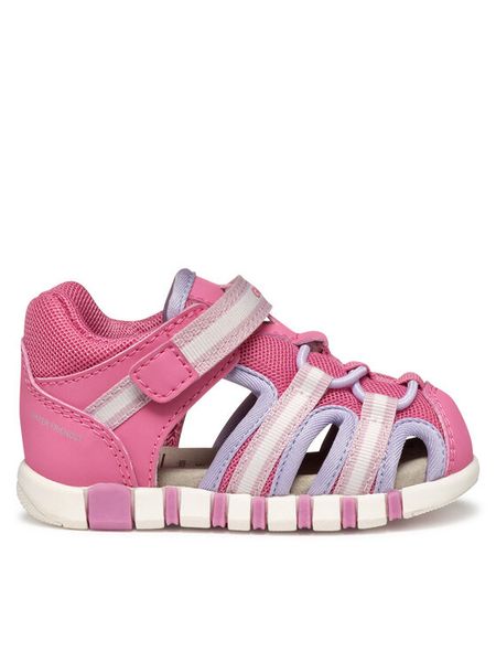 Geox Sandały B Sandal Iupidoo B5517D 05014 C8F8R Różowy. Czerwone sandały dziewczęce Geox, z materiału, bez zapięcia. Za 129.99 zł.