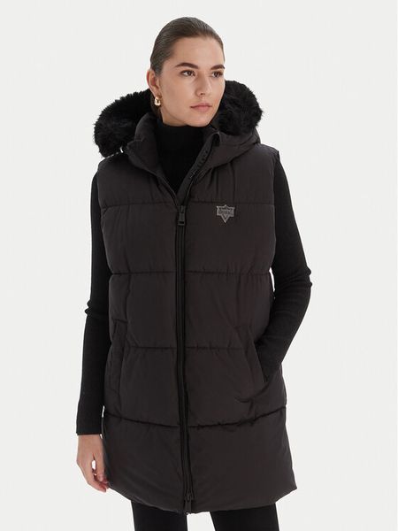 Guess Kurtka przejściowa 179613 Czarny Classic Fit. Czarne kurtki damskie Guess, s, z aplikacjami, z syntetyku, bez kaptura. Za 556.50 zł.