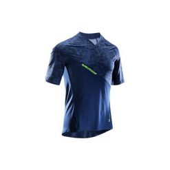 Koszulka krótki rękaw na rower MTB All Mountain. Czarne t-shirty sportowe męskie ROCKRIDER, l, z elastanu, bez ramiączek, rowerowe. Za 69.99 zł.