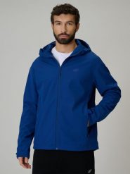 4F Kurtka softshell membrana 5000 męska - granatowa 3XL. Niebieskie kurtki męskie 4f, m, bez wzorów, z materiału, bez kaptura. Za 299.99 zł.