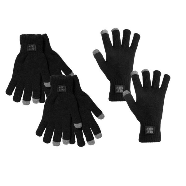 Damskie rękawiczki termiczne z technologią Itouch Black rozmiar uniwersalny 4. Czarne rękawiczki damskie HEAT KEEPER, bez wzorów. Za 182.50 zł.