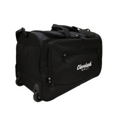 Torba duffle na kółkach Cleveland Golf. Czarne golfy damskie CLEVELAND GOLF, uniwersalny, bez wzorów, bez ramiączek. W wyprzedaży za 617.50 zł.