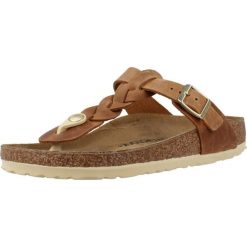 Japonki damskie Birkenstock Gizeh. Brązowe klapki damskie Birkenstock, bez wzorów, z gumy, bez obcasa. Za 799.00 zł.