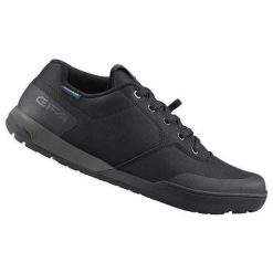 Buty do jazdy terenowej GF400, czarne. Czarne buty trekkingowe męskie SHIMANO, z gumy, bez zapięcia, rowerowe. Za 484.80 zł.