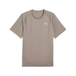 T-shirt wydajny Puma. Brązowe t-shirty męskie Puma, s, bez wzorów, z materiału, bez kołnierzyka. Za 164.00 zł.