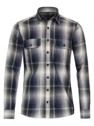 CASAMODA Koszula - Casual fit - w kolorze granatowo-kremowym rozmiar: 6XL. Brązowe koszule męskie CASAMODA, xl, bez wzorów, z bawełny, bez kołnierzyka, bez ramiączek. Za 95.69 zł.