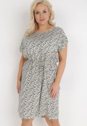 Beżowa Sukienka Agatilus. Brązowe sukienki damskie Born2be, na co dzień, na lato, plus size, z aplikacjami, z materiału, bez kołnierzyka, plus size, bez ramiączek, midi, proste. W wyprzedaży za 47.99 zł.