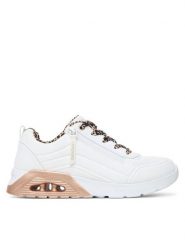Skechers Sneakersy UNO Lite 2.0 - Leopard Stride 310708L/WHT Biały. Białe buty sportowe dziewczęce Skechers, bez wzorów, ze skóry, bez zapięcia. Za 229.99 zł.