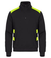 Clique Ambition Half Zip bluza półgolf odblaskowa. Żółte bluzy bez kaptura męskie CLIQUE, xl, z bawełny. Za 206.63 zł.