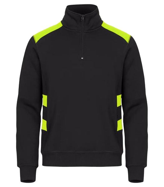 Clique Ambition Half Zip bluza półgolf odblaskowa. Żółte bluzy bez kaptura męskie CLIQUE, xl, z bawełny. Za 206.63 zł.