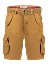 Geographical Norway Bermudy w kolorze jasnobrązowym rozmiar: XXL. Brązowe szorty męskie Geographical Norway, z aplikacjami, z bawełny. Za 113.99 zł.